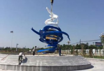 創意龍卷風雕塑廠家 抽象小品 公園不銹鋼龍卷風雕塑廠