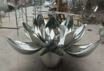 異形睡蓮雕塑廠家 現(xiàn)代公園小品 戶外不銹鋼睡蓮雕塑廠