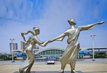 希望一家人雕塑廠家 公園小品 商業(yè)街不銹鋼一家人雕塑廠