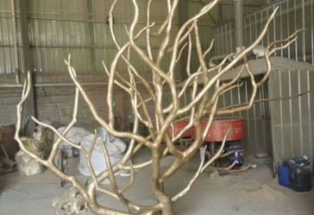 噴漆枯樹(shù)枝雕塑廠家 中式村口小品 草地不銹鋼枯樹(shù)枝雕塑廠
