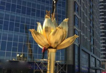 現代花瓣雕塑廠家 大型別墅區擺件 歐式不銹鋼花瓣雕塑廠