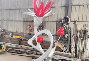 抽象花苞雕塑廠家 戶外小品 大型不銹鋼花苞雕塑廠