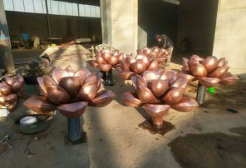 現(xiàn)代水蓮雕塑廠家 大型別墅區(qū)擺件 抽象不銹鋼水蓮雕塑工廠