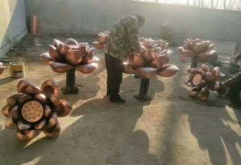 大型水蓮雕塑廠家 鍛造小品 現(xiàn)代不銹鋼水蓮雕塑工廠