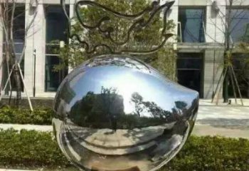 現代豆芽雕塑廠家 大型別墅區(qū)擺件 抽象不銹鋼豆芽雕塑廠