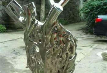 幾何樹墩雕塑廠家 歐式小品 大型不銹鋼樹墩雕塑報價