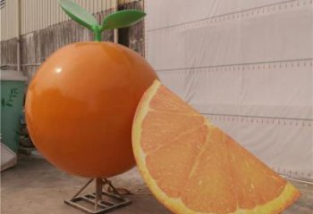 大型橙子雕塑廠家 創(chuàng)意小品  戶外橙子雕塑價格