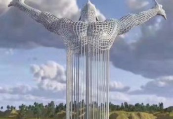 創(chuàng)意少女雕塑廠家 鏤空現(xiàn)代小品 公園不銹鋼少女雕塑廠