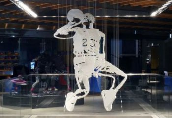 體育飛人雕塑廠家 剪影運動小品 商業街不銹鋼飛人雕塑廠