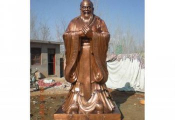 仿古孔子雕塑廠家  戶外小品  校園孔子雕塑制作廠