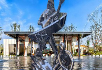 體育體操雕塑廠家 鏡面運動小品 商業(yè)街不銹鋼體操雕塑廠