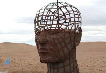 街頭肖像雕塑廠家 大型別墅區(qū)擺件  鏤空不銹鋼肖像雕塑廠