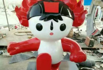 彩繪福娃雕塑廠家  現代擺件 街頭不銹鋼福娃雕塑廠