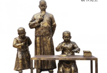 仿古小學生雕塑廠家 廣場小品 房地產(chǎn)小學生雕塑制作