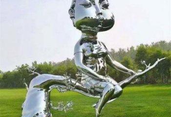 現(xiàn)代嬰兒雕塑廠家 大型別墅區(qū)擺件  戶外不銹鋼嬰兒雕塑廠