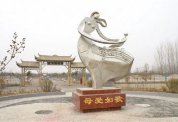 庭院母親雕塑廠家 草地小品 鍛造不銹鋼母親雕塑廠