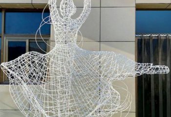 鏤空舞者雕塑廠家 園林小品  戶外不銹鋼舞者雕塑規格