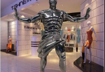 中式男子雕塑廠家  鏡面小品擺件 游樂場不銹鋼男子雕塑廠