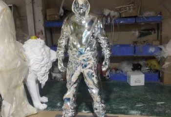 仿真男子雕塑廠家 電鍍現代擺件  戶外不銹鋼男子雕塑報價