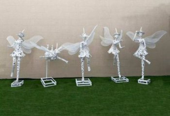 鏤空花仙子雕塑廠家 園林小品 抽象不銹鋼花仙子雕塑廠