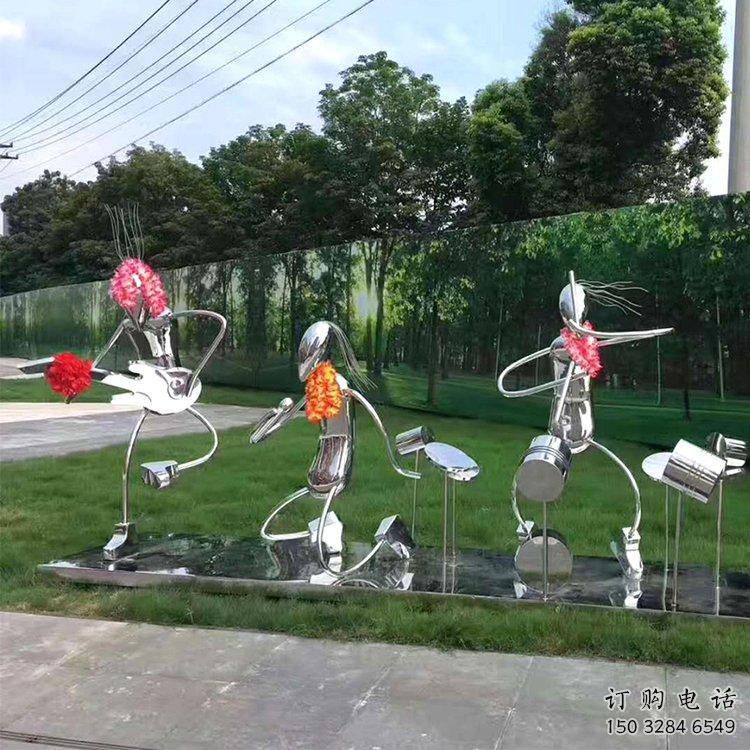 鏡面樂隊雕塑廠家 大型擺件  創意樂隊雕塑工廠 鏡面樂隊雕塑廠家 大型擺件  創意樂隊雕塑工廠