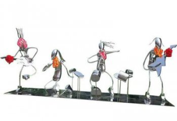 幾何樂隊(duì)雕塑廠家  公園小品  不銹鋼戶外樂隊(duì)雕塑工廠