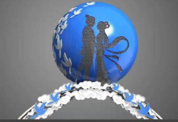 廣場牛郎織女雕塑廠家  創意小品  現代牛郎織女雕塑廠