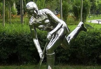 鍛造擊劍雕塑廠家  鏡面公園小品 戶外鏡面不銹鋼擊劍雕塑