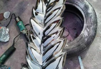 鏡面不銹鋼麥穗雕塑