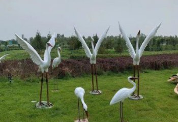 公園仙鶴雕塑制品