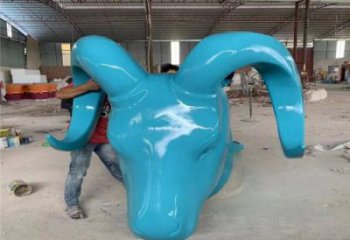 店門口不銹鋼牛頭雕塑 創意景觀雕塑 仿真雕塑擺件