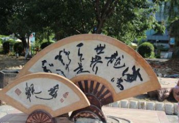 承接彩繪扇子雕塑廠 電鍍現(xiàn)代雕塑 公園扇形雕塑