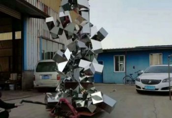 常用仿真石塊雕塑 電鍍現(xiàn)代景觀石雕塑 鏡面石頭雕塑廠家