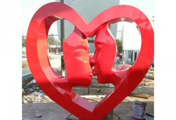 愛心雕塑觀賞型 鑄造公園雕塑 提供水景雕塑