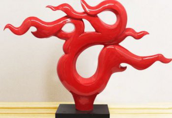 農(nóng)村火焰雕塑預用廠家 抽象藝術擺件 烤漆雕塑