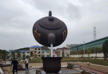 提供仿真天壺雕塑 電鍍現代懸空雕塑 部隊流水雕塑