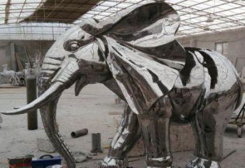 大象雕塑優價，金屬組合，鏡面大象雕塑廠家