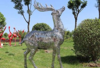 景區梅花鹿雕塑供給，景觀雕塑，鏤空梅花鹿雕塑供求