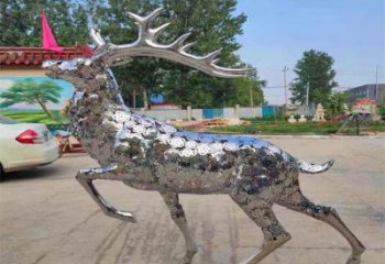 梅花鹿雕塑定做，城區小品，景觀鏤空梅花鹿雕塑定價