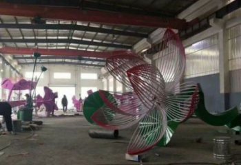 鏤空蓮花雕塑批發(fā)，小區(qū)雕塑，景觀燈光蓮花雕塑點(diǎn)擊