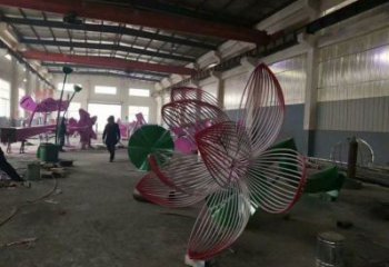 鏤空蓮花雕塑指用，小區雕塑，廣場燈光蓮花雕塑制作