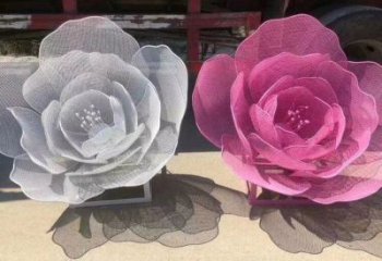 玫瑰花雕塑提供，街頭雕塑，庭院鏤空玫瑰花雕塑優價