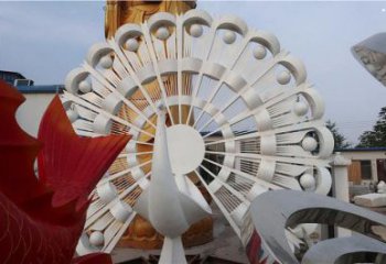 孔雀開屏雕塑定做，標(biāo)識(shí)雕塑，仿真孔雀開屏雕塑選定?