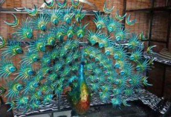 孔雀開屏景觀雕塑精品，小區(qū)雕塑，景觀孔雀開屏雕塑廠家