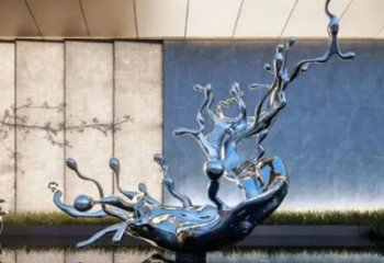 海浪雕塑底座優(yōu)選，室外雕塑，不銹鋼海浪紋雕塑優(yōu)選