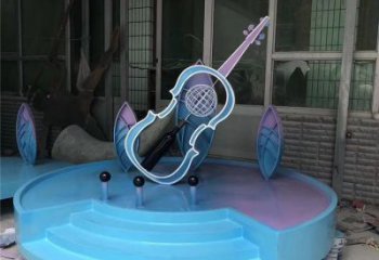 大提琴雕塑通用，城市雕塑，不銹鋼大提琴雕塑指用