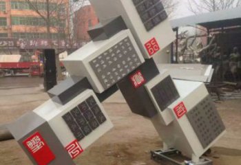 幾何體雕塑展品，景觀雕塑，不銹鋼幾何體雕塑供應