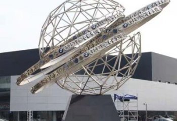 鏤空球雕塑精選，美陳雕塑，烤漆鏤空球雕塑訂做