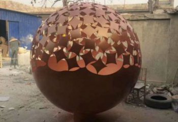 鏤空球雕塑生產，城區小品，烤漆鏤空球雕塑標準