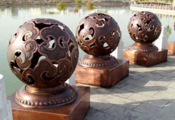 鏤空球雕塑生產，鋼管組合，烤漆鏤空球雕塑廠家